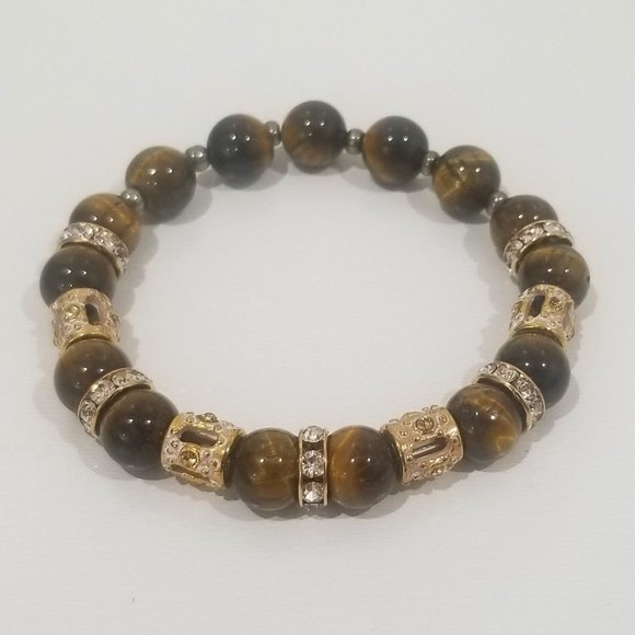 Feel Good™ - 8” Elastic - Empress Cadet Bracelet - Tiger's Eye - Picture 1 of 11